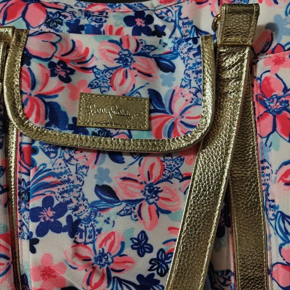 Lilly Pulitzer Pink, Blue & Gold Floral Tote - Picture 7 of 7